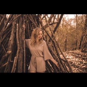 Boutique romper with lace!